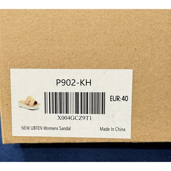 UBFEN Womens Platform Sandals Slide Wedge Sandals Size 9 A-khaki - Picture 9 of 10